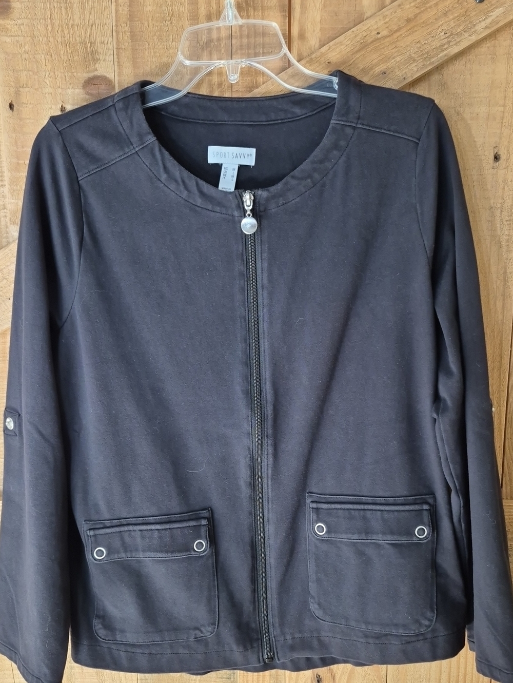 Black Zip-Front Women's Jacket